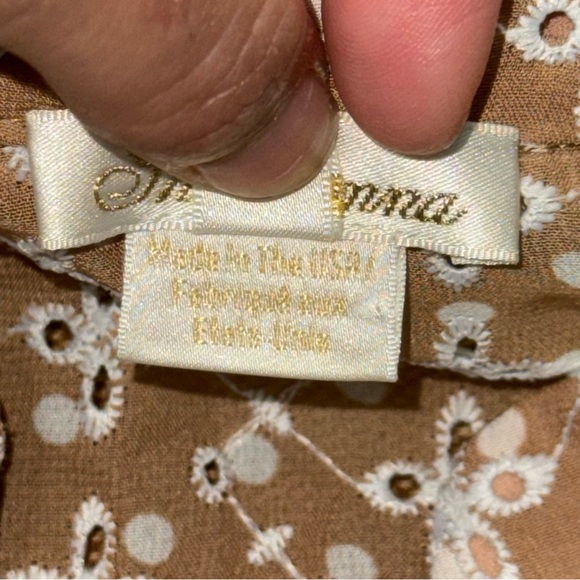 Shoshanna Women'S Beige Three-Quarter Sleeve Elastic Waist Dress Size 6 - Picture 10 of 17